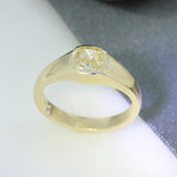 9ct Gold Certified Cushion Cut Fancy Yellow Lab Grown Diamond Solitaire 1.54ct VVS2