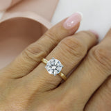 9ct Gold Certified Brilliant Cut Lab Grown Diamond Solitaire Ring 3.01ct D VS2