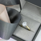 9ct Gold Certified Brilliant Cut Lab Grown Diamond Solitaire Ring 3.01ct D VS2