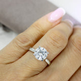 Platinum Certified Brilliant Cut Lab Grown Diamond Solitaire Ring  3.03ct D VS2