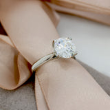 Platinum Certified Brilliant Cut Lab Grown Diamond Solitaire Ring  3.03ct D VS2