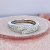 Pre Owned 18ct White Gold Diamond Crossover Dress Ring Approx  0.27ct
