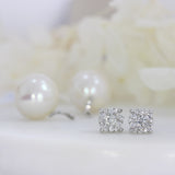 Unique Pre Owned 18ct South Sea Pearl Detachable Drop Earring with Diamond Cluster Stud