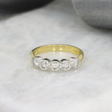 18ct Gold 5 Stone Diamond Eternity Ring in a Platinum Setting 0.70ct