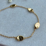 Yellow Polished Oval Pebble Bracelet