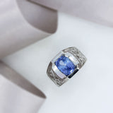 Pre Owned Platinum GIA Certified Sapphire Ring 3.12ct