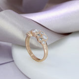 9ct Rose Gold Diamond Bubble Ring 1.12ct