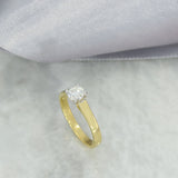 Pre Owned GIA Certified 18ct Gold Claw Set Diamond Solitaire Ring 0.53ct H VVS2