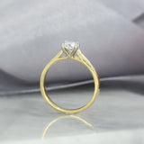 Pre Owned GIA Certified 18ct Gold Claw Set Diamond Solitaire Ring 0.53ct H VVS2