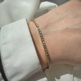 Pre Owned 18ct Gold Diamond Tennis Bracelet 1ct