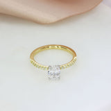 18ct Gold & Platinum Certified Oval Lab Grown Diamond Solitaire With Shoulders Total 1.20ct