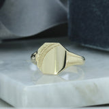 Pre Owned 9ct Yellow Gold Octagonal Signet Ring