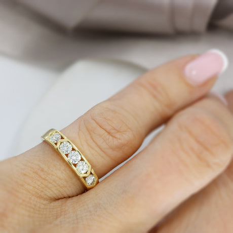Pre Owned 18ct Yellow Gold Channel Set Diamond Eternity Ring 0.50ct