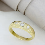 Pre Owned 18ct Gold ring with Roman Set Diamonds Approx 0.50ct