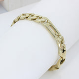 Pre Owned 9ct Yellow Gold 8 1/4" Chunky Flat Curb Bracelet