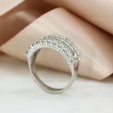 Pre Owned 18ct White Gold Round Brilliant Cut & Baguette Diamond 2.92ct Vs-Si