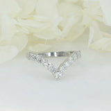 Pre Owned 18ct Gold Claw Set Diamond Wishbone Ring Approx 0.75ct