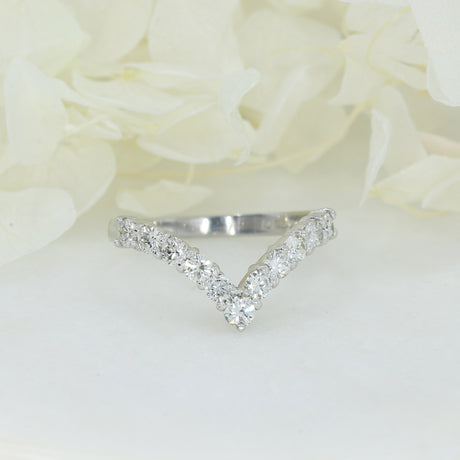 Pre Owned 18ct Gold Claw Set Diamond Wishbone Ring Approx 0.75ct