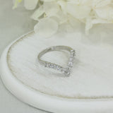 Pre Owned 18ct Gold Claw Set Diamond Wishbone Ring Approx 0.75ct