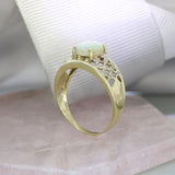 Pre Owned 9ct Yellow Gold Oval Opal Dress Ring & Diamond Fancy Ring