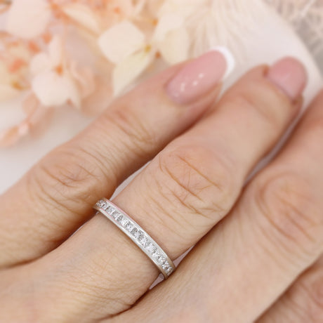 Pre Owned Platinum Channel Set Full Eternity Ring Approx 1.60ct