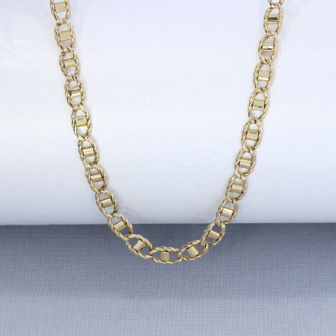 Pre Owned 9ct Yellow Gold 21" Fancy Anchor Link Chain