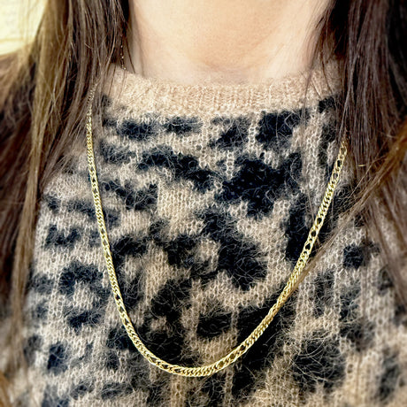 Pre Owned 9ct Yellow Gold 24" Fancy Curb Chain