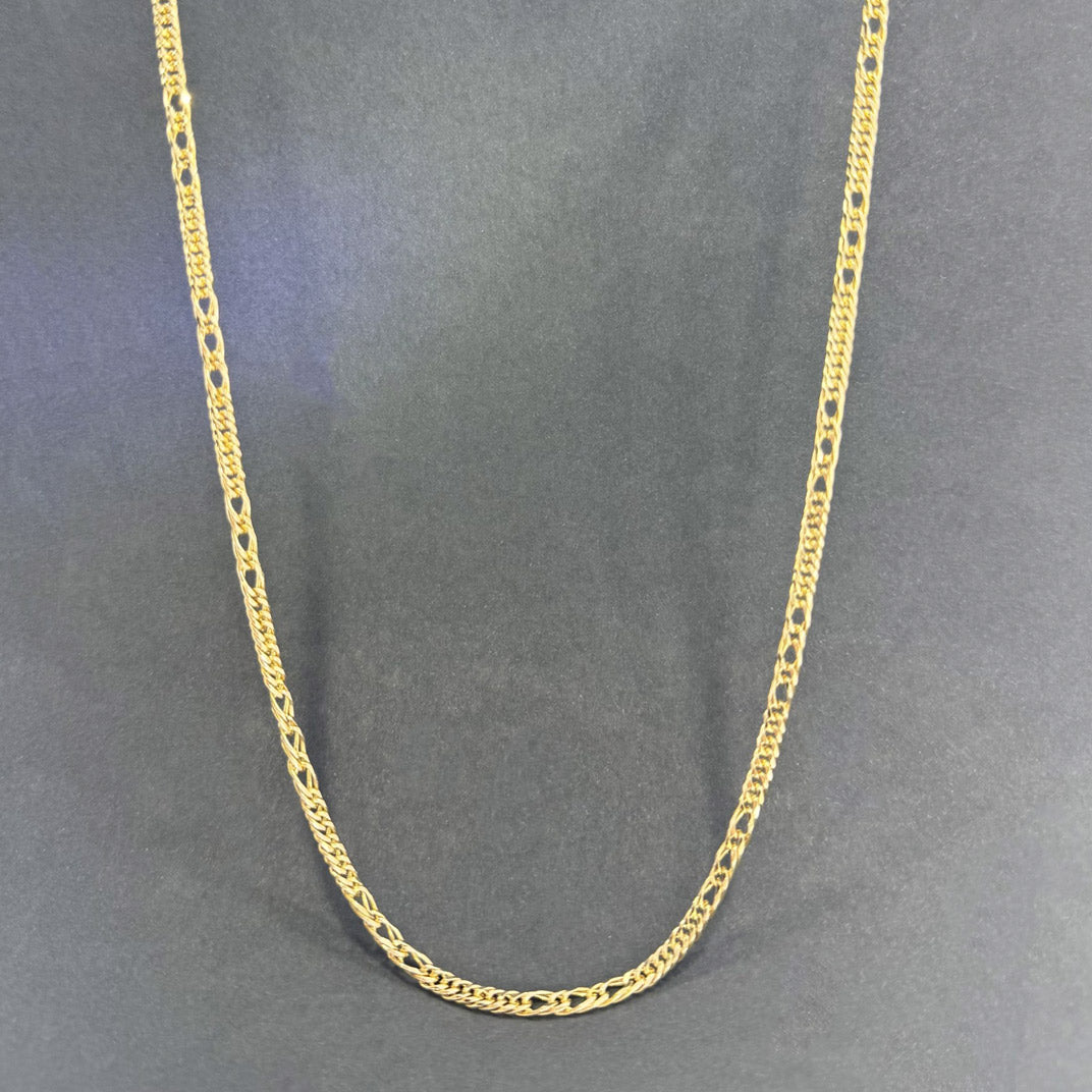 Pre Owned 9ct Yellow Gold 24" Fancy Curb Chain
