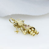 Pre Owned 9ct Yellow Gold Flexi Girl Doll Pendant Charm