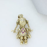 Pre Owned 9ct Yellow Gold Flexi Girl Doll Pendant Charm