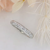 Pre Owned 18ct White Gold Pave Set Diamond Eternity Ring