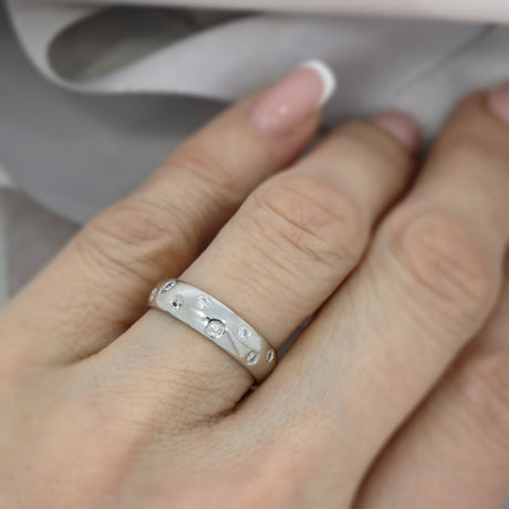 Pre Owned Platinum Roman Set Diamond Wedding Ring Approx 0.30ct