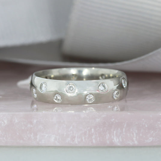 Pre Owned Platinum Roman Set Diamond Wedding Ring Approx 0.30ct
