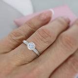 Platinum Certified Diamond Solitaire Ring 1.08ct D SI2