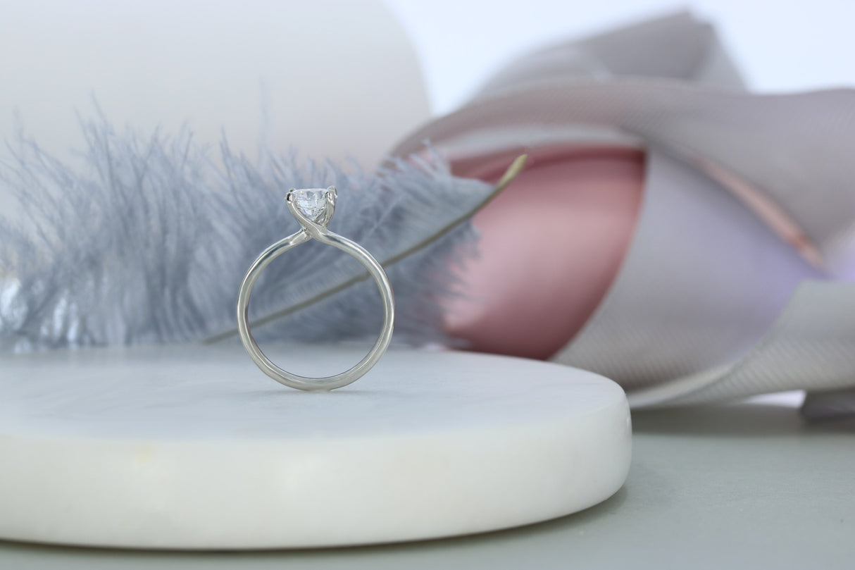 Platinum Certified Diamond Solitaire Ring 1.08ct D SI2