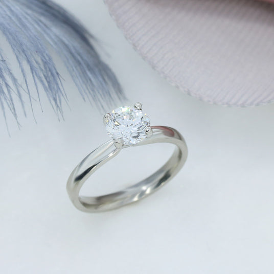 Platinum Certified Diamond Solitaire Ring 1.08ct D SI2