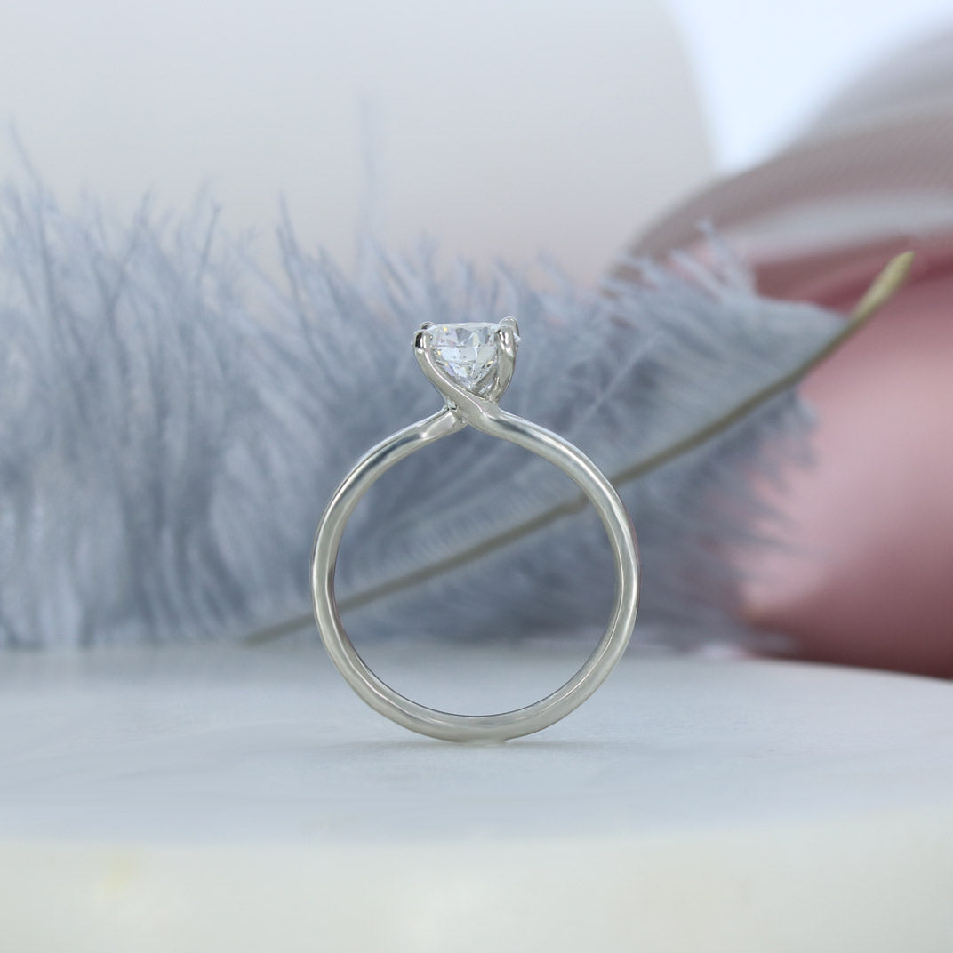Platinum Certified Diamond Solitaire Ring 1.08ct D SI2