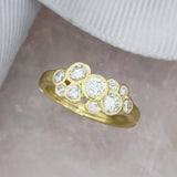 Pre Owned 18ct Gold Diamond Bubble Cluster Ring 0.85ct