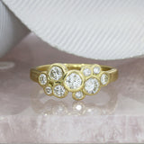 Pre Owned 18ct Gold Diamond Bubble Cluster Ring 0.85ct