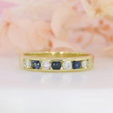 Pre Owned 18ct Gold Sapphire & Diamond Eternity Ring