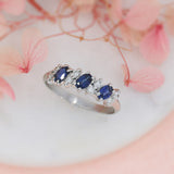Pre Owned 18ct White Gold Sapphire & Diamond Eternity Ring