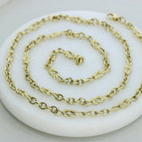 Pre Owned 9ct Yellow Gold 25" Anchor & Knot Link Chain