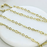 Pre Owned 9ct Yellow Gold 25" Anchor & Knot Link Chain