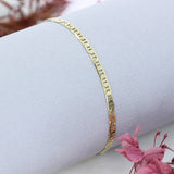 Pre Owned 9ct Yellow Gold Flat Anchor Link Bracelet