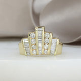 Pre Owned 14ct Gold Art Deco Style Dress Ring Approx 0.80ct