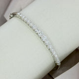 Pre Owned 18ct White Gold Claw Set Diamond Bangle Approx 1.75ct