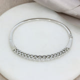 Pre Owned 18ct White Gold Claw Set Diamond Bangle Approx 1.75ct