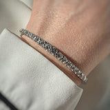Pre Owned 18ct White Gold Claw Set Diamond Bangle Approx 1.75ct