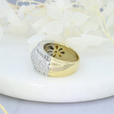Pre Owned 18ct Gold Wide Domed Dress Ring