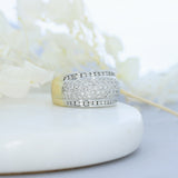 Pre Owned 18ct Gold Wide Domed Dress Ring